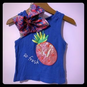 Girls size 5 tank and Jojo Bow